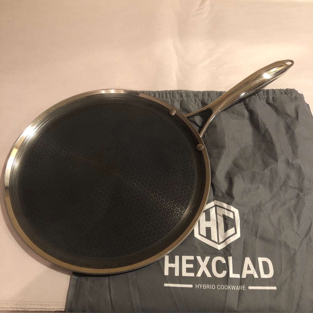 HexClad 12″ Hybrid Griddle Pan Stainless Nonstick Flat Top
